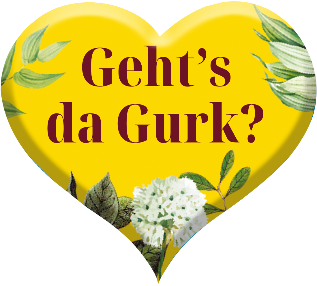 Gurktaler Ansteckpin "Geht's da Gurk?"